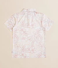 Boys - Tropical Floral Performance Polo