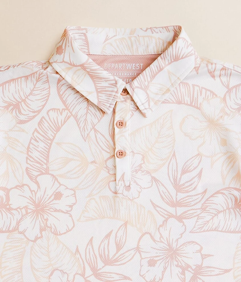 Boys - Tropical Floral Performance Polo