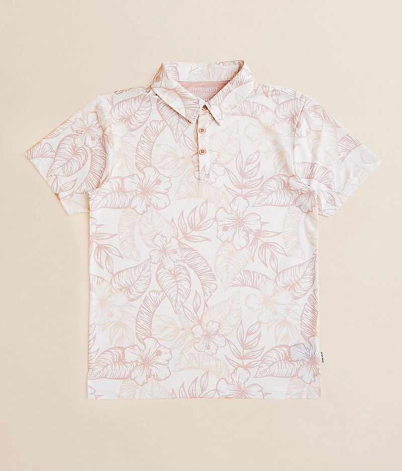 Boys - Tropical Floral Performance Polo