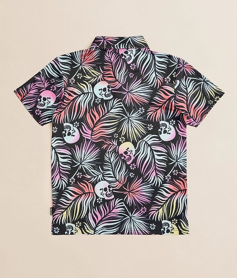 Boys - Tropical Skull Performance Polo