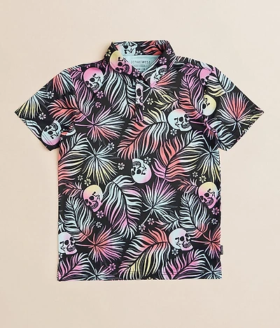 Boys - Tropical Skull Performance Polo