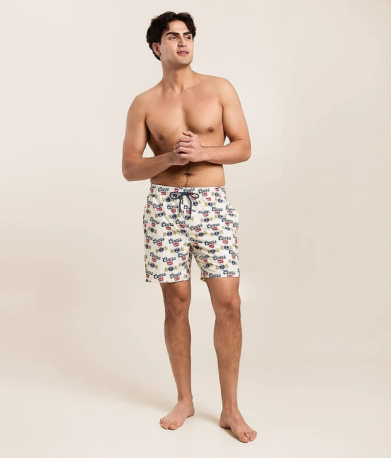 Coors Banquet Seal Stretch Swim Trunks