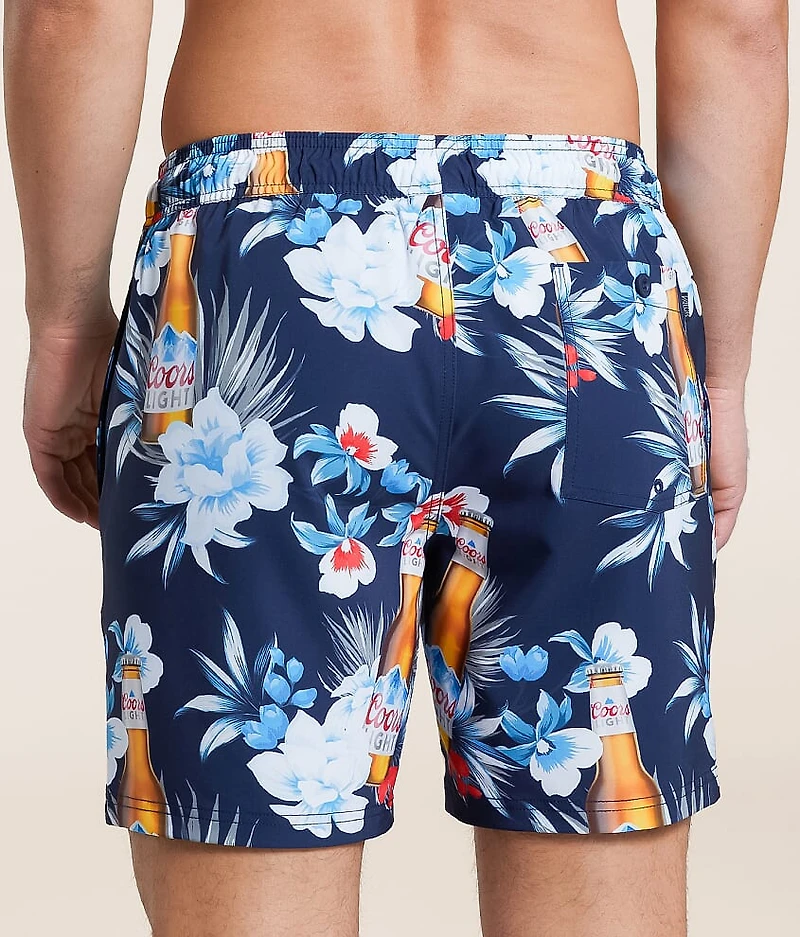 Coors Light® Floral Stretch Swim Trunks
