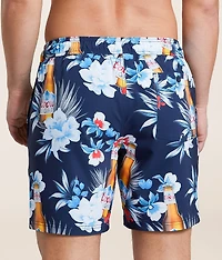 Coors Light® Floral Stretch Swim Trunks