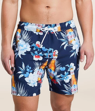 Coors Light® Floral Stretch Swim Trunks
