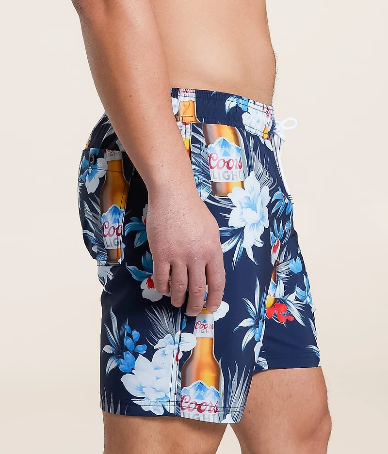 Coors Light® Floral Stretch Swim Trunks