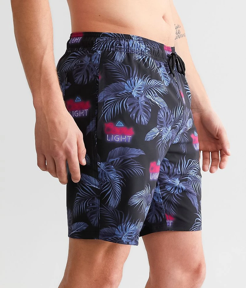 Coors Light® Fronds Stretch Swim Trunks