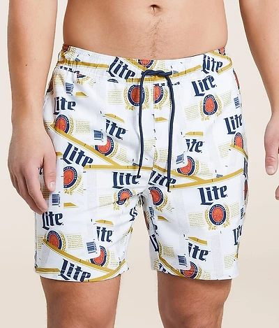 Miller Light® Labeled Stretch Swim Trunks