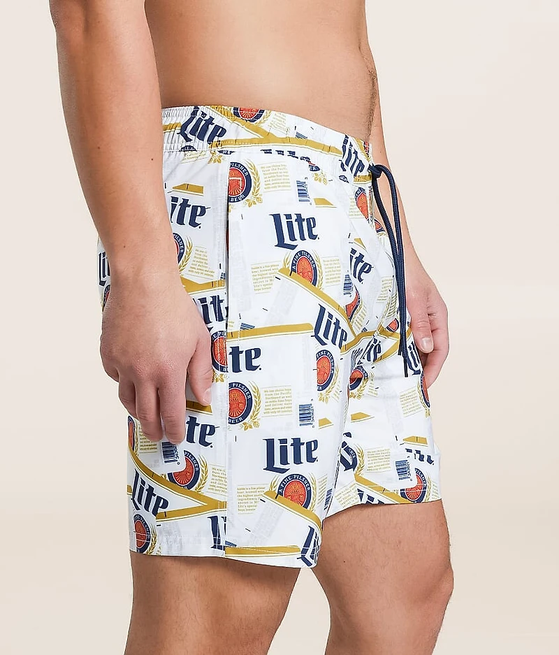 Miller Light® Labeled Stretch Swim Trunks