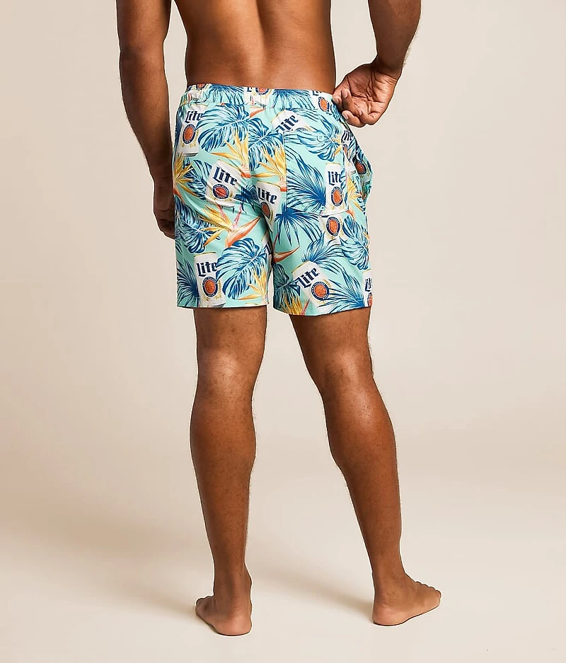 Miller Lite Tropical Stretch Swim Trunks