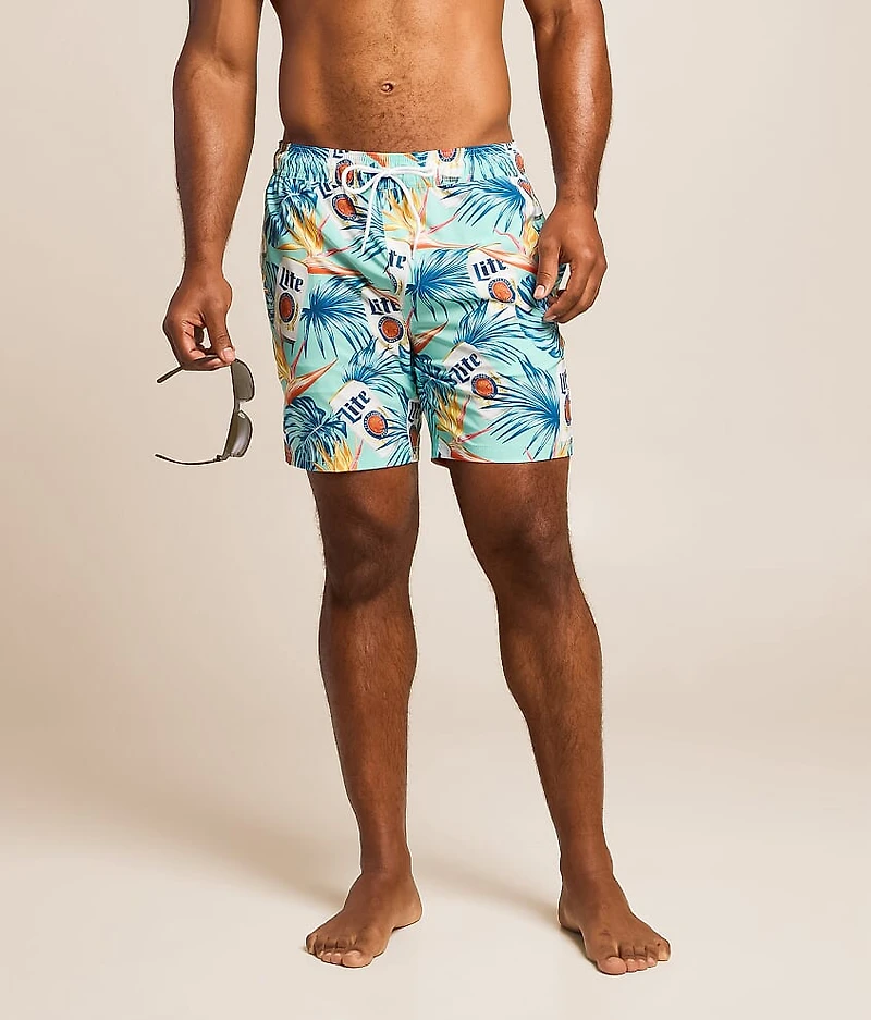 Miller Lite Tropical Stretch Swim Trunks