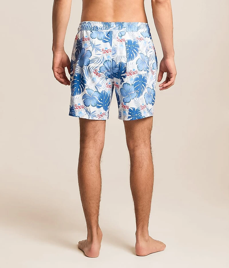 Coors Light Tropical Stretch Swim Trunks