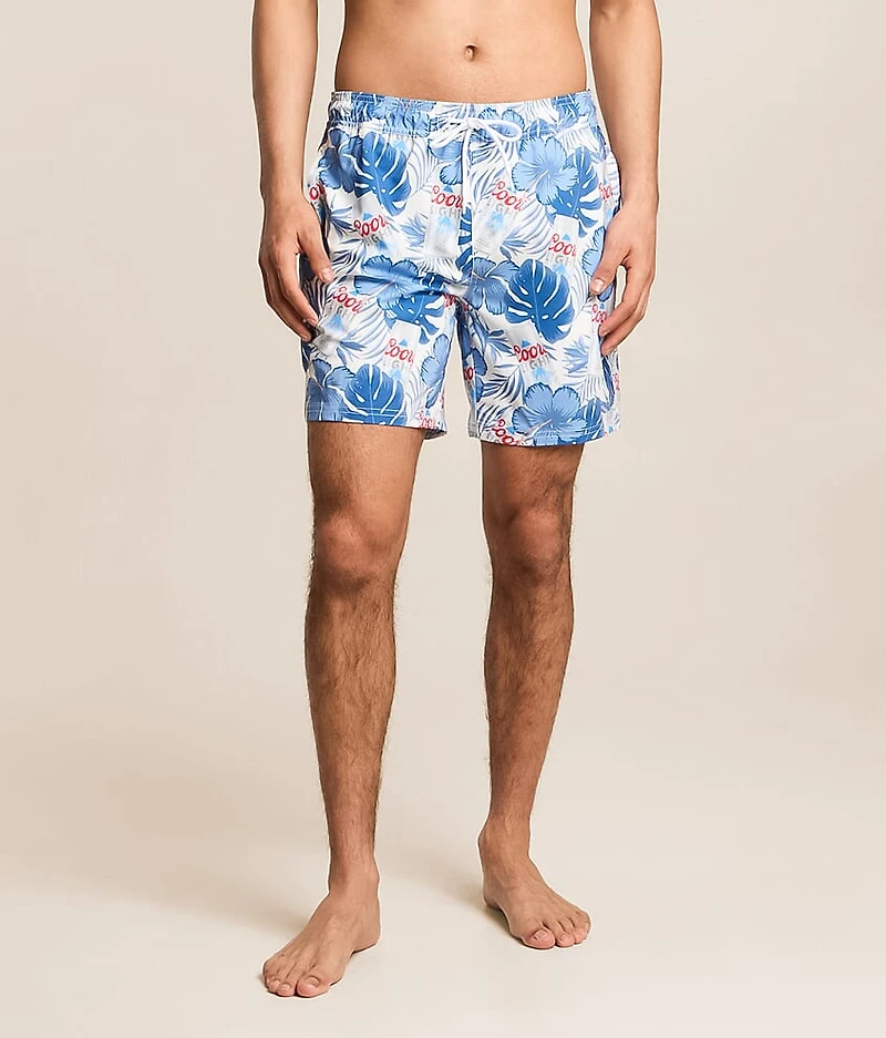 Coors Light Tropical Stretch Swim Trunks