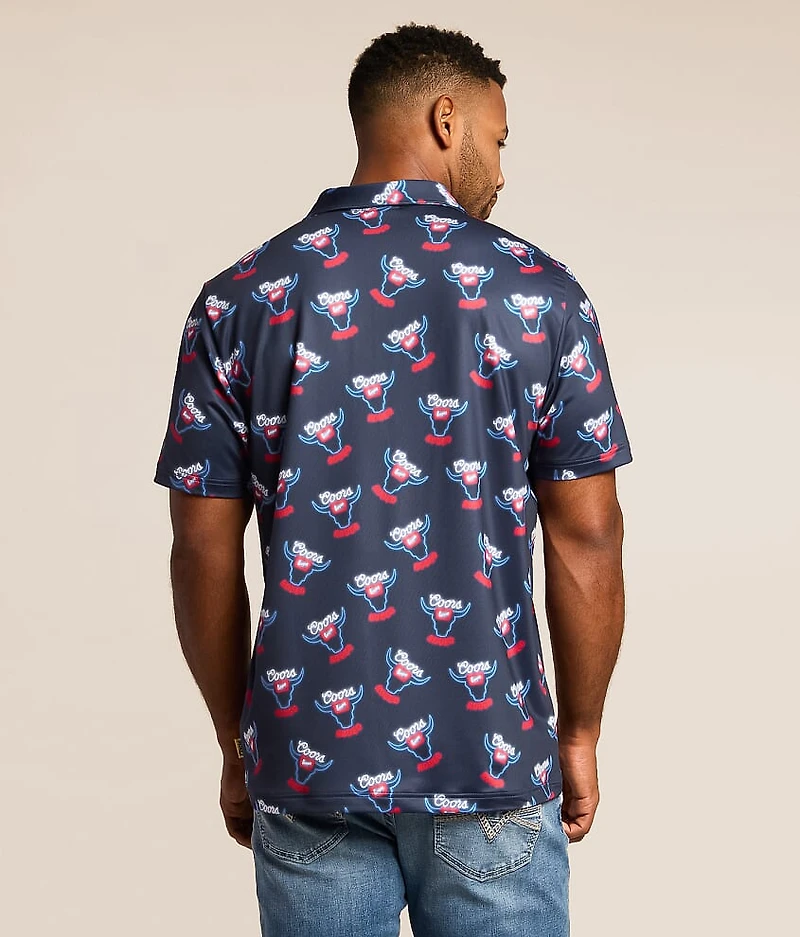 Coors Banquet Neon Rodeo Polo