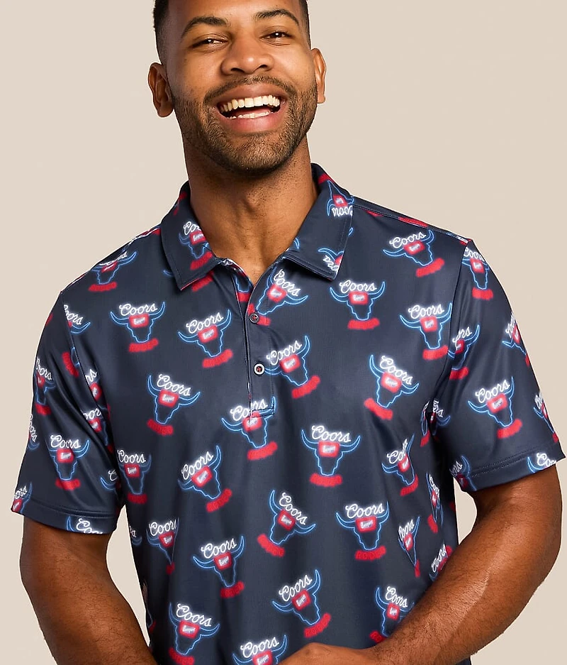 Coors Banquet Neon Rodeo Polo
