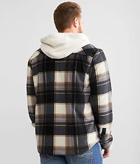 Plaid Fleece Hooded Shacket