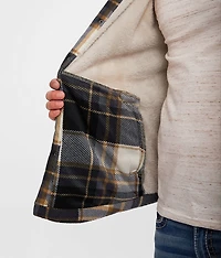 Plaid Fleece Hooded Shacket