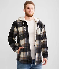 Plaid Fleece Hooded Shacket