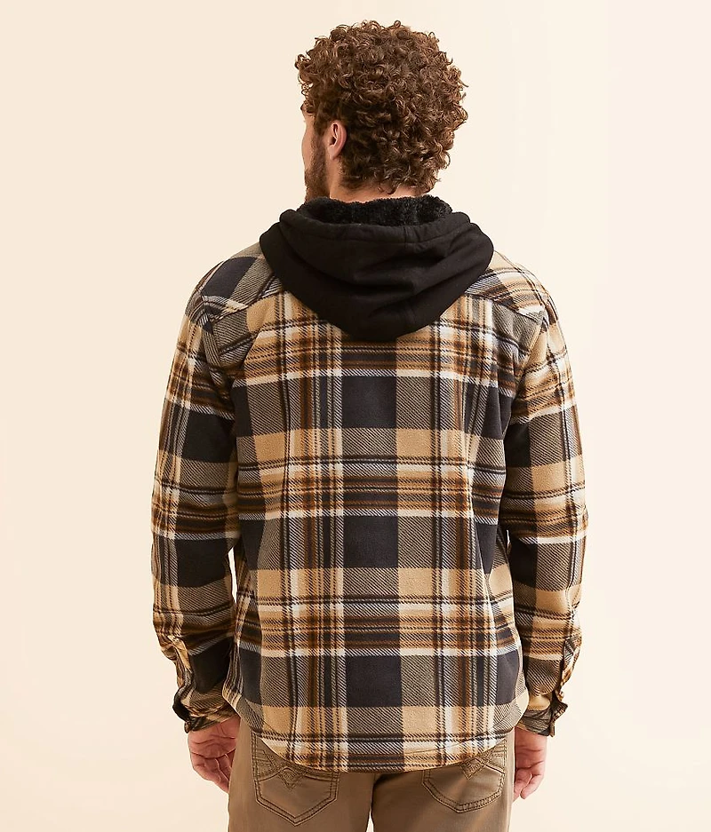 Plaid Fleece Hooded Shacket