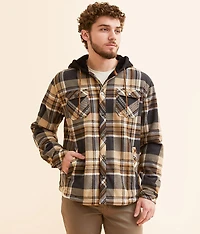 Plaid Fleece Hooded Shacket