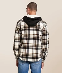 Plaid Fleece Hooded Shacket