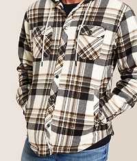 Plaid Fleece Hooded Shacket