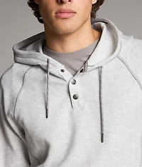 Textured Henley Hoodie