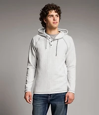 Textured Henley Hoodie