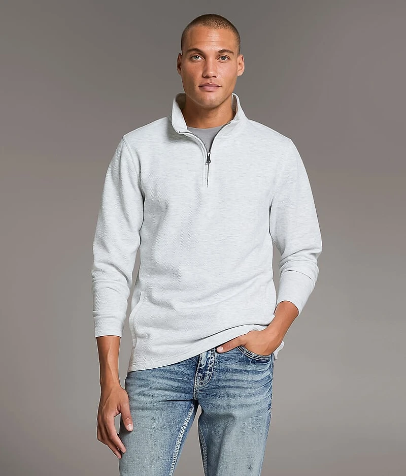 Textured Quarter Zip Pullover