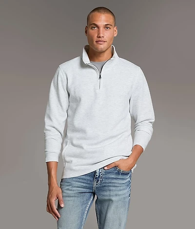 Textured Quarter Zip Pullover