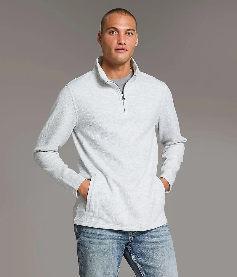 Textured Quarter Zip Pullover