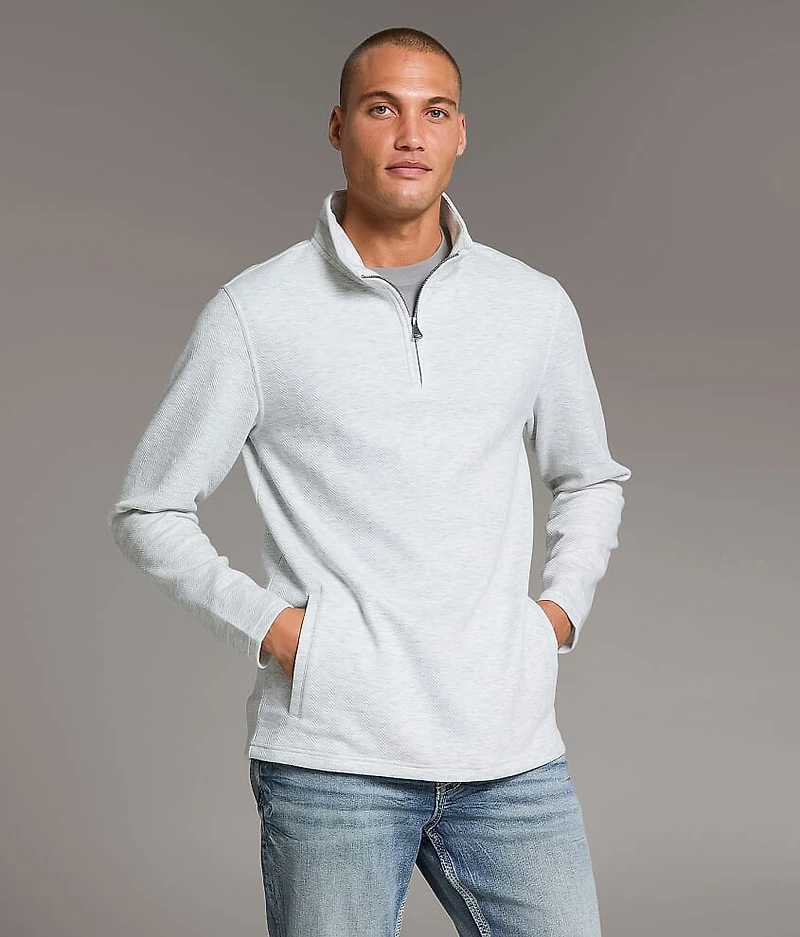 Textured Quarter Zip Pullover