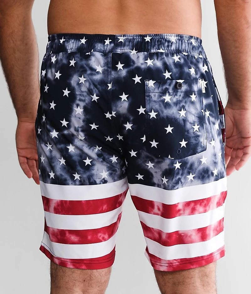 Flag Stretch Swim Trunks