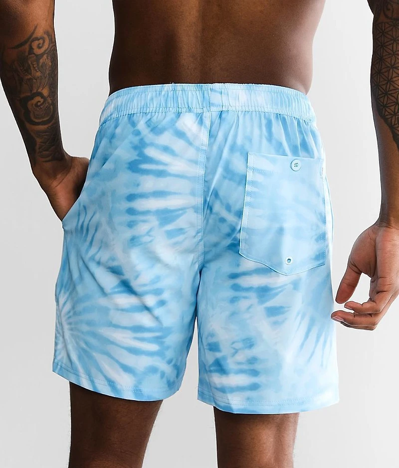 Tie-Dye Stretch Swim Trunks