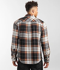 Knit Plaid Stretch Shirt