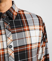 Knit Plaid Stretch Shirt