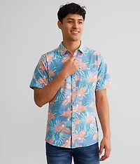 Tropical Floral Performance Stretch Shirt