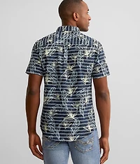 Tropical Striped Performance Stretch Shirt