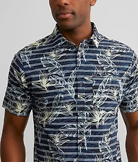 Tropical Striped Performance Stretch Shirt