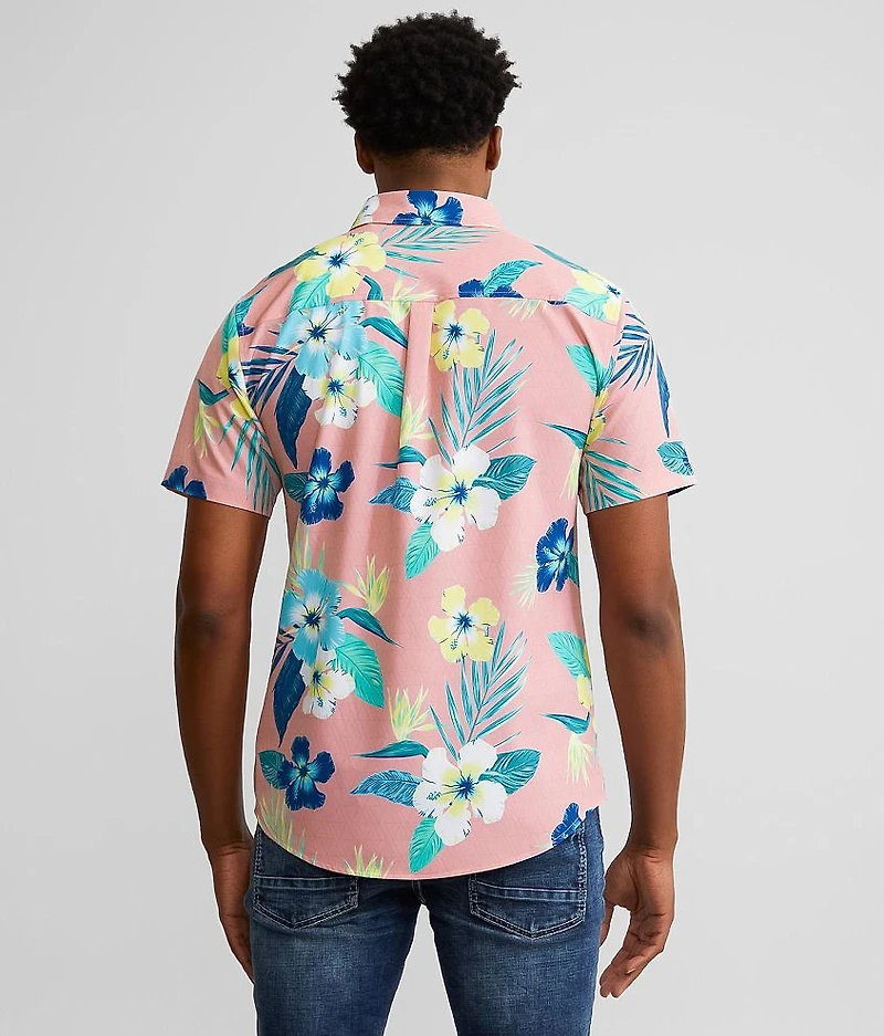 Tropical Print Performance Stretch Shirt