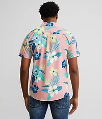 Tropical Print Performance Stretch Shirt