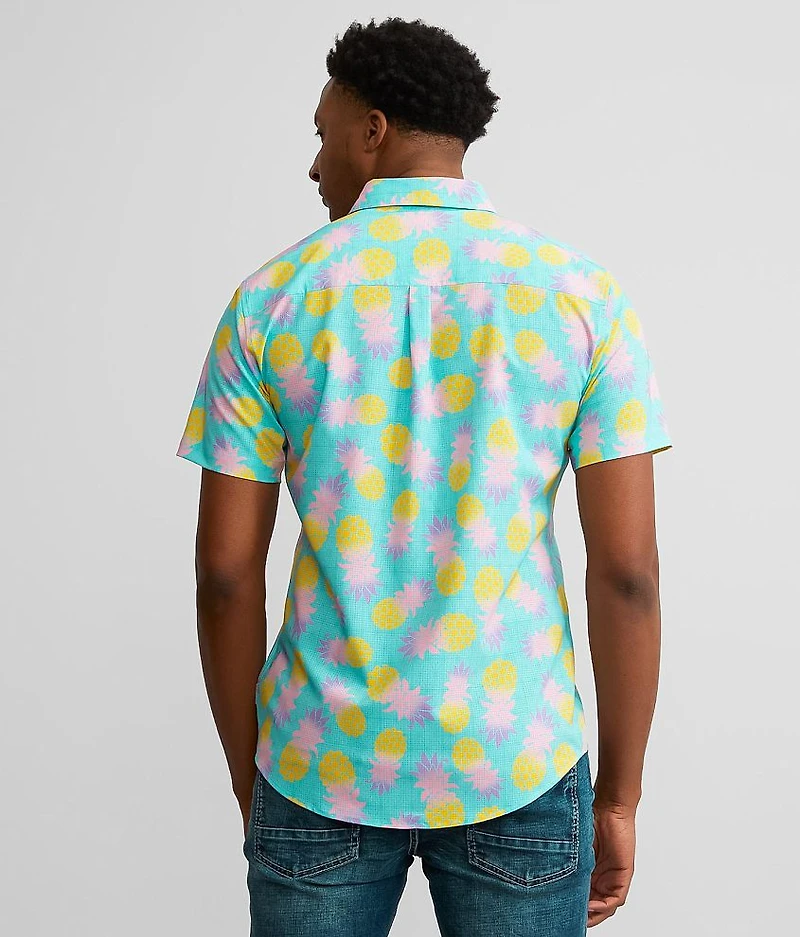 Tropical Print Performance Stretch Shirt