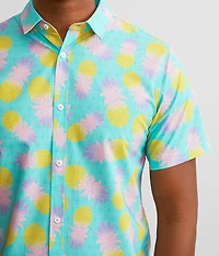 Tropical Print Performance Stretch Shirt