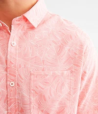Tropical Leaf Performance Stretch Shirt