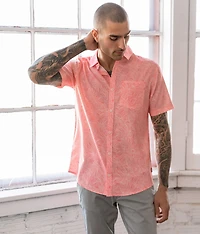 Tropical Leaf Performance Stretch Shirt