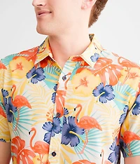 Tropical Flamingo Performance Stretch Shirt