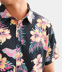 Tropical Floral Performance Stretch Shirt