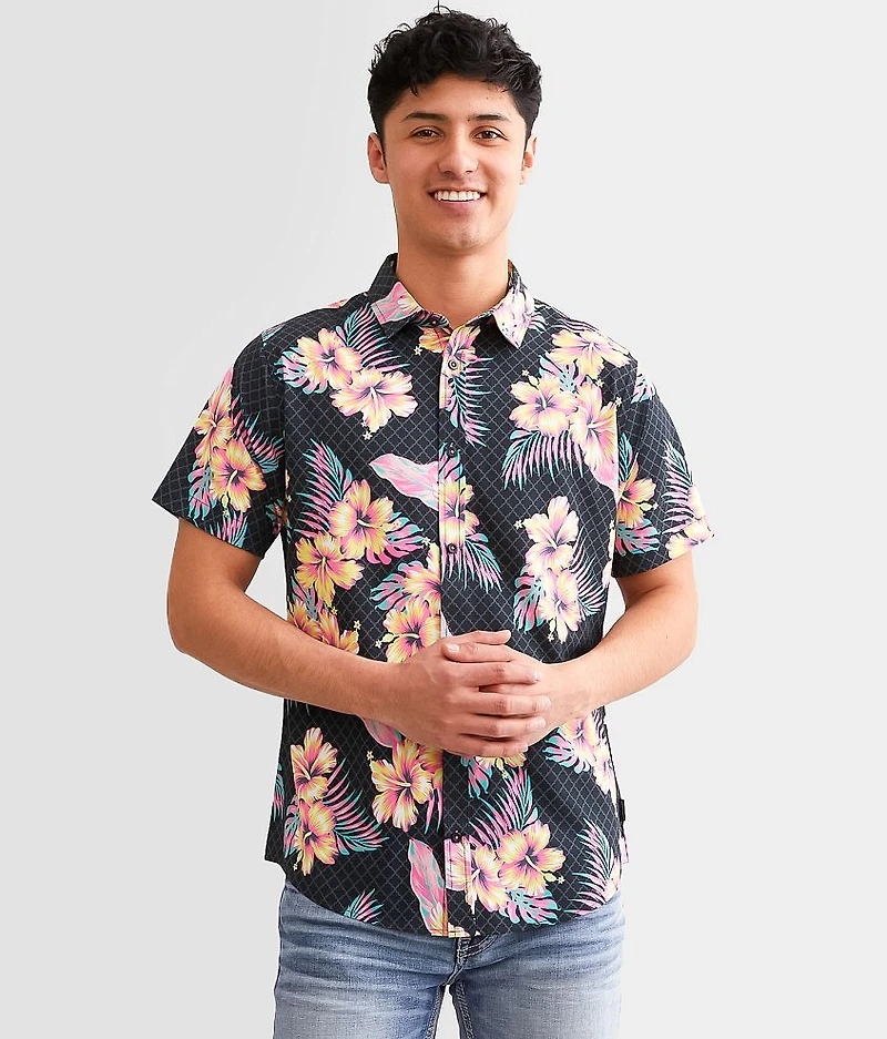 Tropical Floral Performance Stretch Shirt