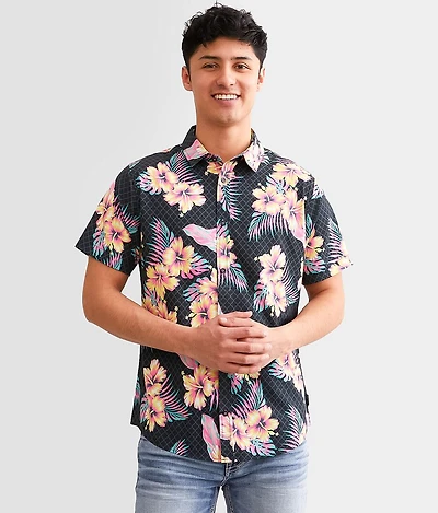 Tropical Floral Performance Stretch Shirt