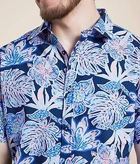Tropical Seersucker Athletic Performance Shirt